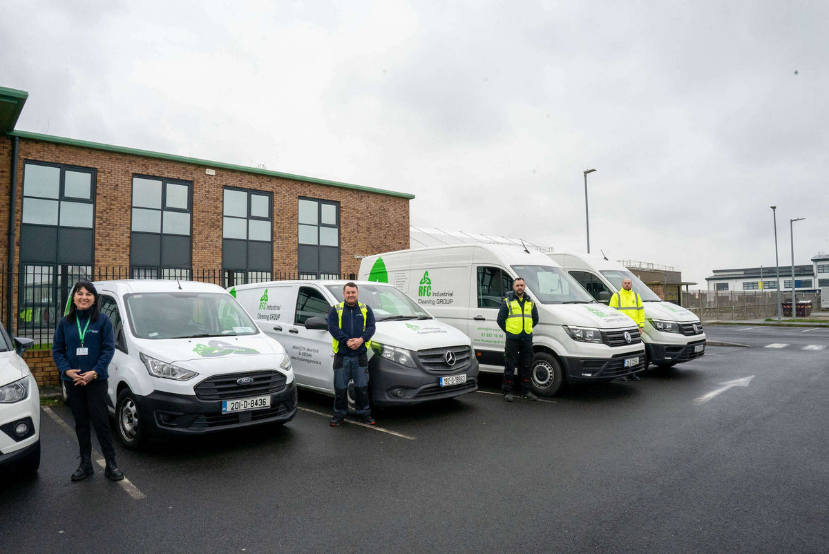 RFC cleaning fleet and staff at the Swords depot